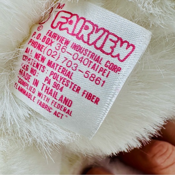 Vintage Fairview White Cat Blue Eyes 9” Plush Stuffed Animal Toy Thailand - Picture 10 of 11